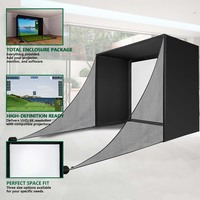 Golf Usage Domestique Bon Enclos Cadre Cabinet Frapper Impact Personnalisé Sim Net Vente Extérieur Familial Golf Simulateur Enclos