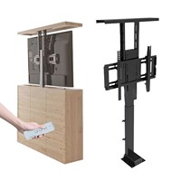 Support TV motorisé vertical sous le lit, support de télévision pour écrans de 32 à 80 pouces avec télécommande, support TV compact