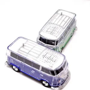 WS-267BT parlante portatil altavoz bt, alto-falante automotivo em forma de ônibus, sem fio, alto-falante automotivo, com luzes de cristal
