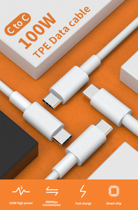 OEM logo bao bì TPE 1m 2m PD trắng đen USBC cableusb loại USB C để Loại C Cáp 3A cáp 60W sạc nhanh - Product Image 5