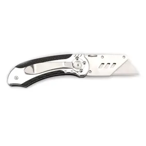 Professional Aluminum Handle Utility Knife Custom Three Blade Cutting Camping Knife