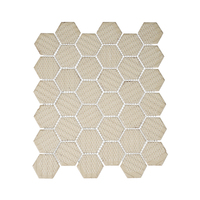 Français Vintage Hexagone Mosaïque Noir et Blanc Sol Porcelaine Céramique Mosaïque Carreau 6mm Mural Art Motif pour Décoration Murale
