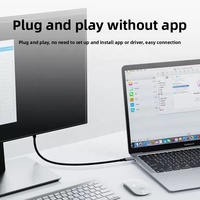 Adaptor USB-C Ramah Lingkungan 4K 60Hz dengan Kabel Tembaga Bebas Oksigen untuk MacBook Air iPad untuk Laptop-Yoosure