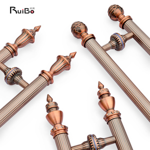 Vương miện nhôm đầu Châu Âu mùa đông dưa đầu thép không gỉ cửa hàng khách sạn cổ điển cổ Đồng cửa kính cửa gỗ xử lý - Product Image 2