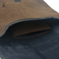 Sac à dos vintage en velours côtelé et polyester, sac d'école minimaliste, sac de voyage décontracté couleur café, sac à dos de grande capacité pour ordinateur portable pour femmes et hommes