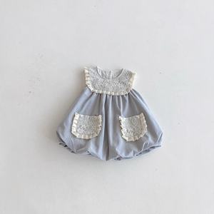 Robe longue en coton doux <span class=keywords><strong>au</strong></span> <span class=keywords><strong>crochet</strong></span> <span class=keywords><strong>pour</strong></span> petite fille, style princesse, nouvelle collection automne 2025, vêtement une pièce de style coréen <span class=keywords><strong>pour</strong></span> bébé - Product Image 5