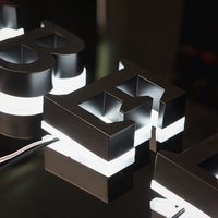 Lettres en relief, enseignes lumineuses à LED pour une utilisation intérieure/extérieure, bureau et décoration