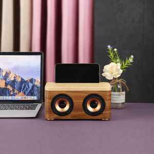 Soporte Multifuncional de Madera para Teléfono con Altavoz, Cargador Inalámbrico de 15W, Altavoz Inalámbrico HIFI de Escritorio - Product Image 5