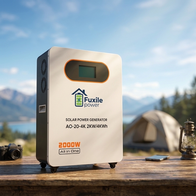High Capacity 2000W 4000Wh All-in-One Solar Generator Home Backup Power Station with Solar Charging & UPS Function