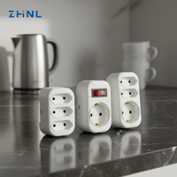 Multiprise personnalisée EU/SA 16A 250V, adaptateur de prise électrique universelle internationale pour voyages européens avec interrupteur
