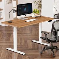 Bureau de travail exécutif moderne en métal durable, réglable en hauteur électriquement à double moteur, idéal pour le travail assis-debout et le gaming.