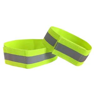 HCSP कस्टम लोगो समायोज्य लोचदार टहलना Wristband रात चलने सुरक्षा चिंतनशील बांह बैंड