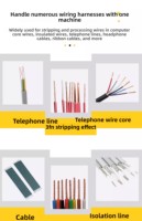 Máquina Peladora de Cables Neumática Vertical Automática XinFeiXiang 4FN con Función de Semipelado y Retorcido, 220V