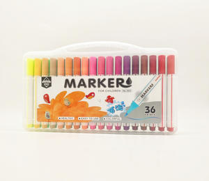 Ensemble de stylos marqueurs à pointe triangulaire en fibre, 12, 18, 24, 36 couleurs, lavables, pour enfants, avec logo personnalisé - Product Image 3