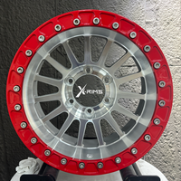 Jantes en alliage forgé X-RIMS 5x100 5x112 15-20 pouces rouge argent Beadlock Mesh 6 trous pour JDM Classic