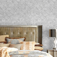 Papel Tapiz Vinílico de PVC con Patrón Geométrico Moderno, Decoración Clásica a Cuadros para el Hogar, Impermeable, Resistente a la Humedad y al Moho, para Hoteles y Entretenimiento