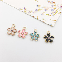 Breloques en alliage de zinc émaillé en gros, motifs goutte d'huile, fleurs et dessins animés, pour la fabrication de bijoux DIY, accessoires pour femmes, personnalisables