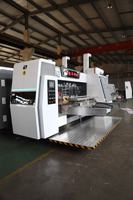 Impresora Flexográfica Automática para Cartón, Ranuradora, Troqueladora Rotativa con Línea de Apilado Automático