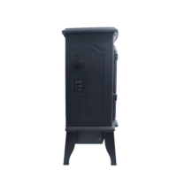 Cheminée électrique autoportante 2000W, effet de flamme de poêle à bois artificiel, protection contre la surchauffe pour la maison et l'intérieur