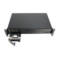 Boîtier de serveur de stockage de données 1,5U 2 baies Hot Swap Mini ITX Rackmount Ordinateur industriel Châssis de serveur