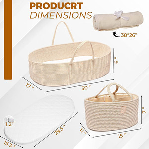 Cestas portátiles para cambiar bebés, decoración de guardería, Moisés, cambio de mesa, cesta para bebés, el regalo perfecto para baby shower - Product Image 3