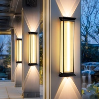 Lampe murale extérieure en acier inoxydable, projecteur étanche pour cour, villa, terrasse, porte, LED super lumineuse 3000K, 50000 heures