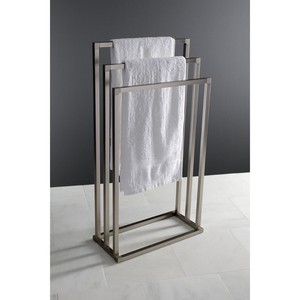 Porte-serviettes mural moderne à cinq niveaux, support portable pour salle de bain, barres de suspension multi-niveaux, cadre en métal en acier inoxydable - Product Image 3