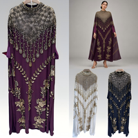 Ensemble 2 pièces élégant en dentelle florale avec veste courte à volants et jupe, tenue unie pour femmes musulmanes modestes, idéale pour les fêtes et mariages, ODM OEM