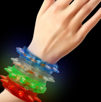 Bracelet à ongles longs scintillants LED de formes créatives Bracelet de différentes couleurs pour fournitures de fête promotionnelles