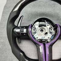 Volant de voiture sport en cuir LED 35 mm à 4 branches modèle BC pour BMW E70/E71/E90-E92/E89-Z4/E81-E87