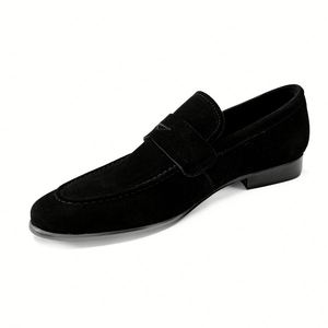Mocassins Penny pour Hommes en Cuir Véritable, Tendance Mode Décontractée d'Été, avec Lacets et Tige en Cuir de Cerf Caoutchouté - Product Image 6
