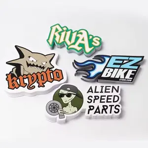 Custom Logo Die Cut Adhesive Sticker Wholesale Self-Applying Laptop Stickers with Cartoons Stencil Printing