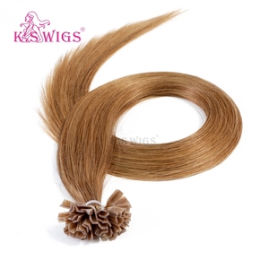 K.SWIGS Extensions de cheveux 100% naturels à pointe en U, qualité salon, kératine pré-collée, lisses naturels, cuticules alignées, sans perte, couleur personnalisée - Product Image 6