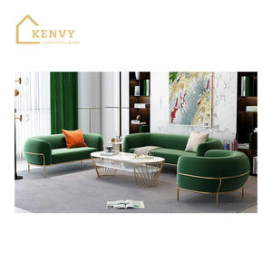 Sofá Seccional de estilo moderno para el hogar Ensamble Salon Plus Table A Manger Design Fabric Luxury Sofás para muebles de sala de estar Set - Product Image 1