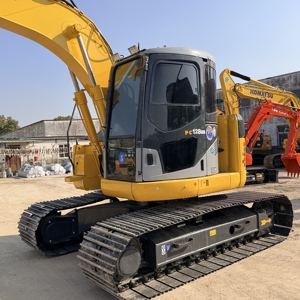 Excavatrice Komatsu PC128US d'occasion de haute qualité, modèle 2022, 12,8 tonnes, avec boîte de vitesses, pompe, roulement et PLC d'origine – Modèle populaire - Product Image 3