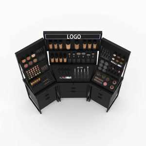 Meuble <span class=keywords><strong>de</strong></span> présentation pour <span class=keywords><strong>magasin</strong></span> <span class=keywords><strong>de</strong></span> cosmétiques avec logo personnalisé, étagères <span class=keywords><strong>de</strong></span> présentation <span class=keywords><strong>de</strong></span> maquillage, présentoir d'îlot cosmétique avec éclairage LED - Product Image 2