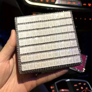 Étui à cigarettes pour femmes en métal coloré de <span class=keywords><strong>luxe</strong></span>, orné d'un côté de diamants, boîte à cigarettes - Product Image 1