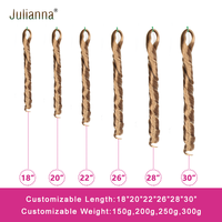 Extensions de cheveux synthétiques Julianna Kanekalon en gros, 6X 300g, ombrées, soyeuses, boucles françaises, ondulations lâches, spirales bouclées pour tresses