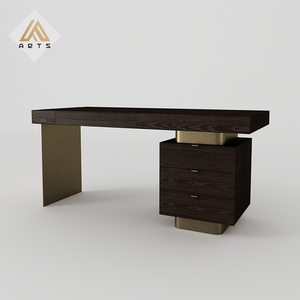 Muebles de oficina modernos para el hogar, escritorio de madera con patas de <span class=keywords><strong>metal</strong></span> y cajones, de acero inoxidable, gran oferta - Product Image 1