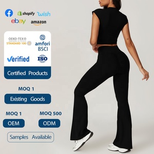 2024 nuovo Set da Yoga aderente e ad asciugatura rapida da corsa sportivo manica corta Set Beauty Back abbigliamento Fitness da donna - Product Image 4