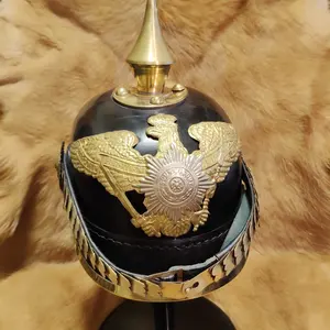 Cascos de Cosplay PICKELHAUBE Imita tion, casco militar alemán Retro vestible, máscara de caballero Medieval