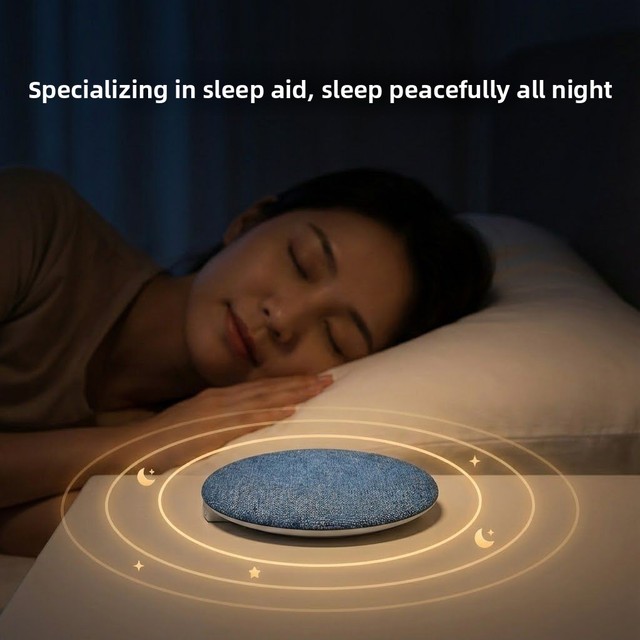 New Shuo Teng T3 Ultra-thin Pillow Audio Disc Wireless Bluetooth Speaker TWS Pairing Home Sleep White Noise Mini Stereo TF Card