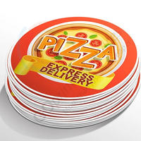 Autocollant d'étiquettes de boîte à pizza avec logo imprimé personnalisé Autocollants de livraison de nourriture pour fabricant d'étiquettes d'emballage alimentaire Autres services d'impression