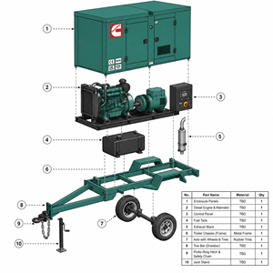 เครื่องกำเนิดไฟฟ้าดีเซล 40 กิโลวัตต์ คัมมินส์ 40 กิโลวัตต์ 40kva 40kw 45kva 45kw 48v เครื่องยนต์กำเนิดไฟฟ้าดีเซล 45kw ราคาในสาธารณรัฐโดมินิกัน - Product Image 4