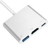 Câble adaptateur de chargeur Multiport femelle Type C 3.1 vers HDMI/ USB3.0/Type C, prix d'usine