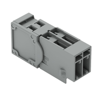 2 piezas 769-602 Conector macho de 1 conductor, 2 polos, 4,00 mm2, gris, nuevo