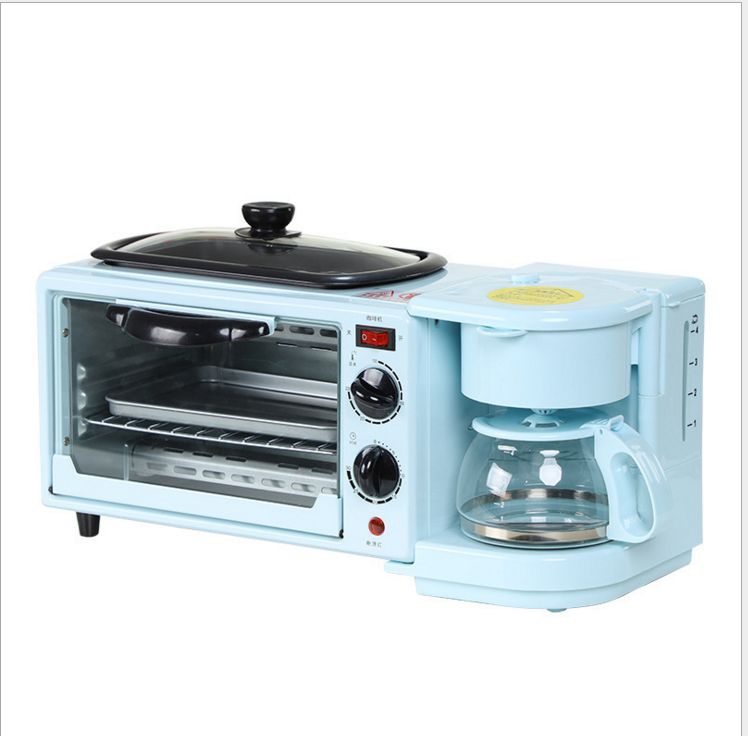 Kitchen Breakfast Oven 3 in 1 Electric Mini Oven for Baking Coffee Fried Eggs