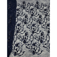 Tissu en tulle brodé de sequins, broderie florale 3D durable, dentelle française à perles, tulle pour robe de soirée