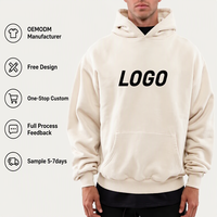 Sweat-shirt à capuche surdimensionné et ample pour homme, 100 % coton, anti-boulochage, personnalisé avec broderie OEM, style athleisure