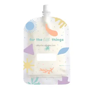 Cailyn recharge en plastique laminé personnalisé réutilisable pour aliments pour bébés pochettes d'emballage pour liquides pochette debout à bec verseur